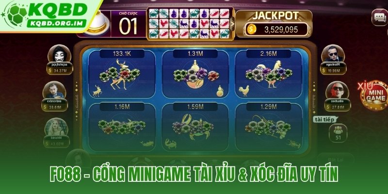 Fo88 nền tảng minigame tốc độ cao chuyên Tài Xỉu và Xóc Đĩa